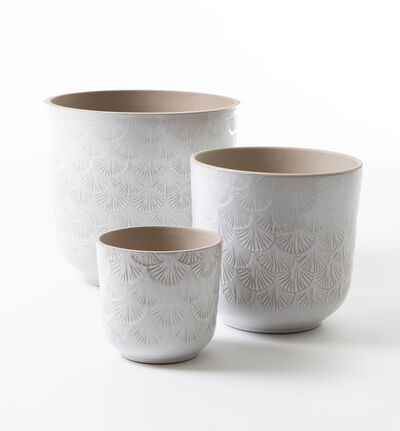 Ginko blomsterpotte hvit 20 cm Ginko blomsterpotte hvit 20 cm